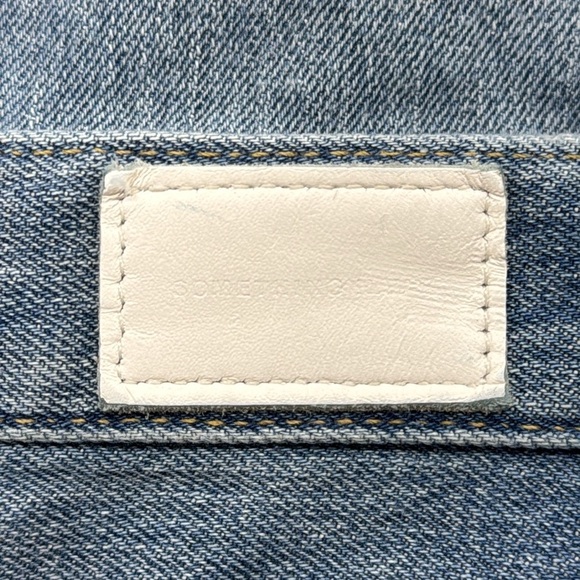 Something Navy Distressed High Waist Straight Raw Hem Ankle Jeans Size 4 - Picture 7 of 11